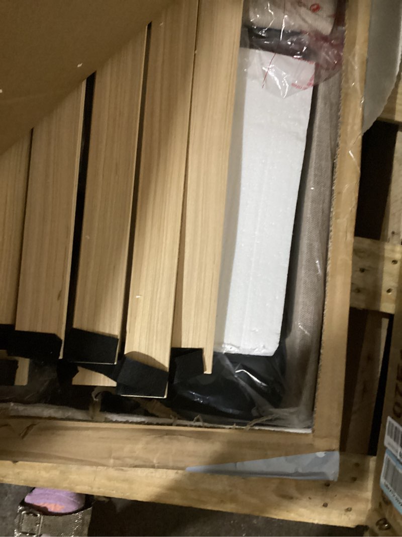 SIMILAR TO STOCK STYLE .. Allewie Queen Size Platform Bed Frame with Fabric Upholstered Headboard and Wooden Slats Support, Fully Upholstered Mattress Foundation/No Box Spring Needed/Easy Assembly, Beige