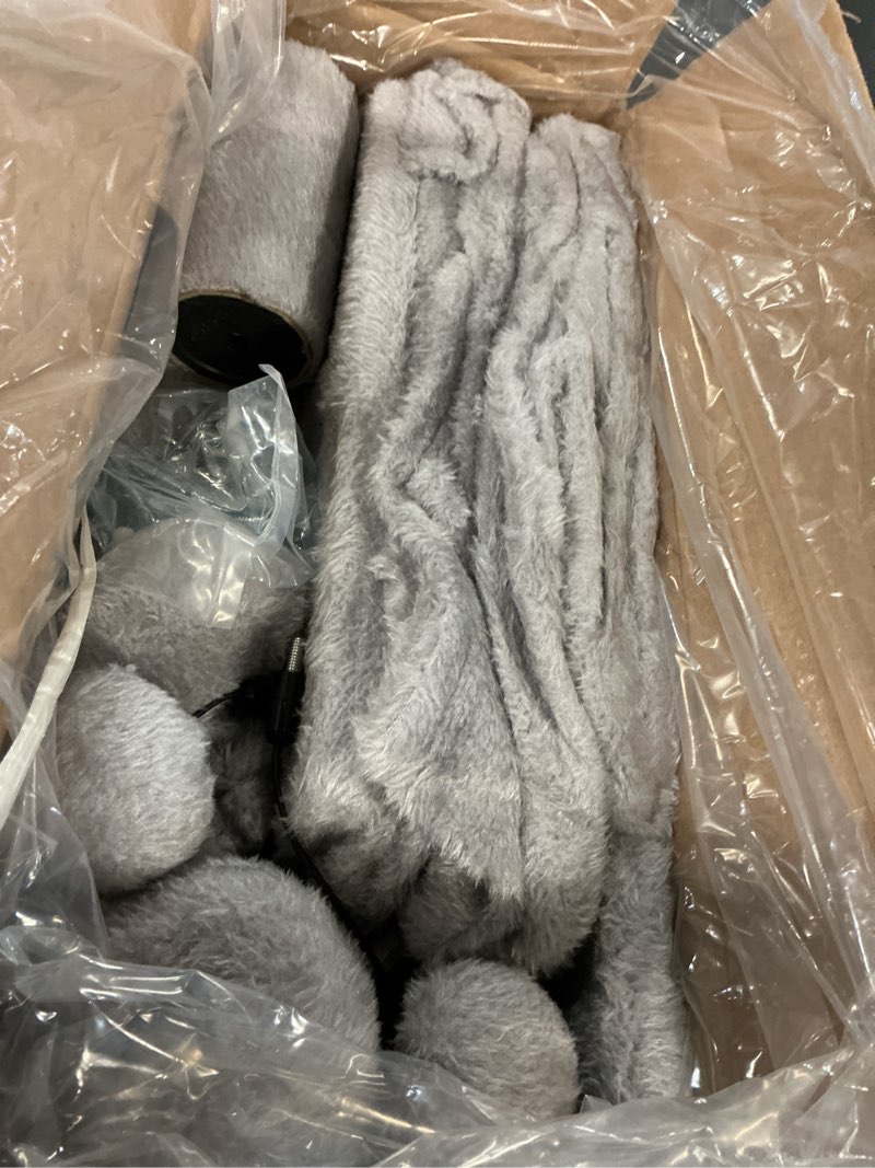Condition photo showing Good Condition for pawz road cat tree, 30 inches cat tower with dual condos for indoor cats, plush cat house with padded perch, scratching ramp and posts and replaceable balls-gray gray 3 30 inches