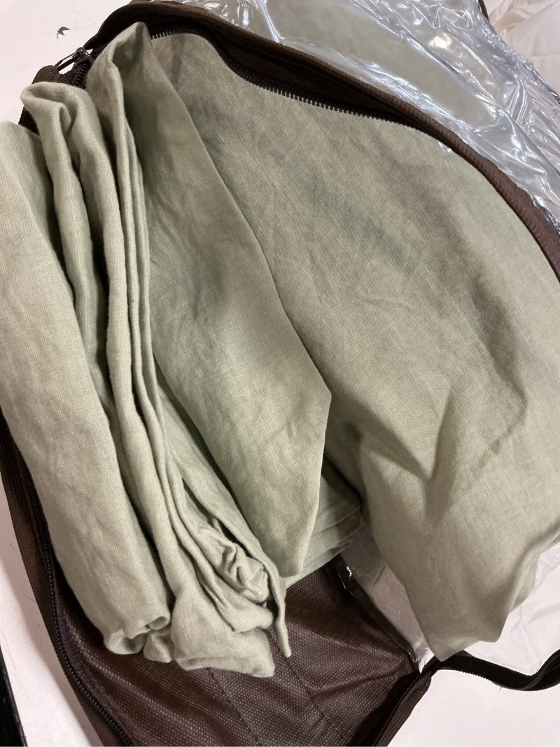 Condition photo showing Good Condition for european linen duvet cover set, full/queen, willowleaf