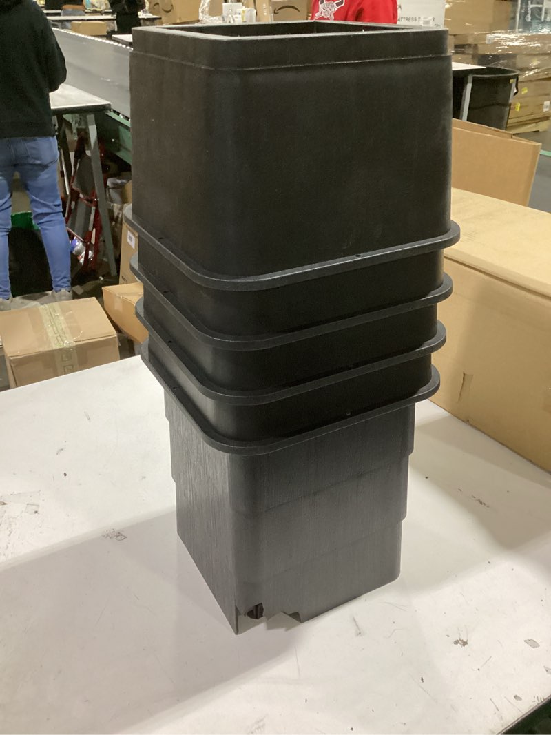 Condition photo showing As Is for Adjustable Bed Risers,Elevation in 3, 5 or 8 Inch Heavy Duty Risers,Oversized Fit Up to 5.5" Legs, Stackable Bed Raising Blocks for College Dorm Rooms, Couches, Tables, Desks(Set of 4 Riser) 8 inch-4 Pack Black