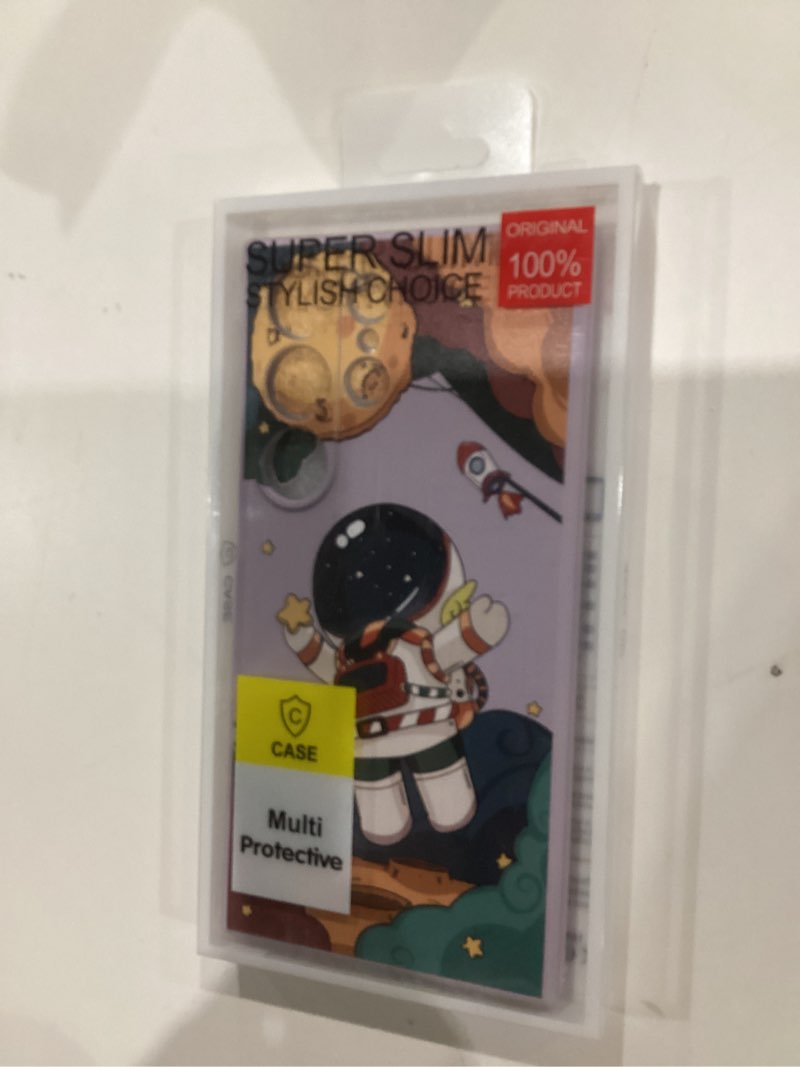 Condition photo showing New/Like New for for Samsung Galaxy S24 Case, Astronaut Pattern Slim Liquid Silicone Anti Slip for Galaxy S24 Phone Case 6.2 inch, Astronauts Black Astronauts Black for Samsung Galaxy S24 Case