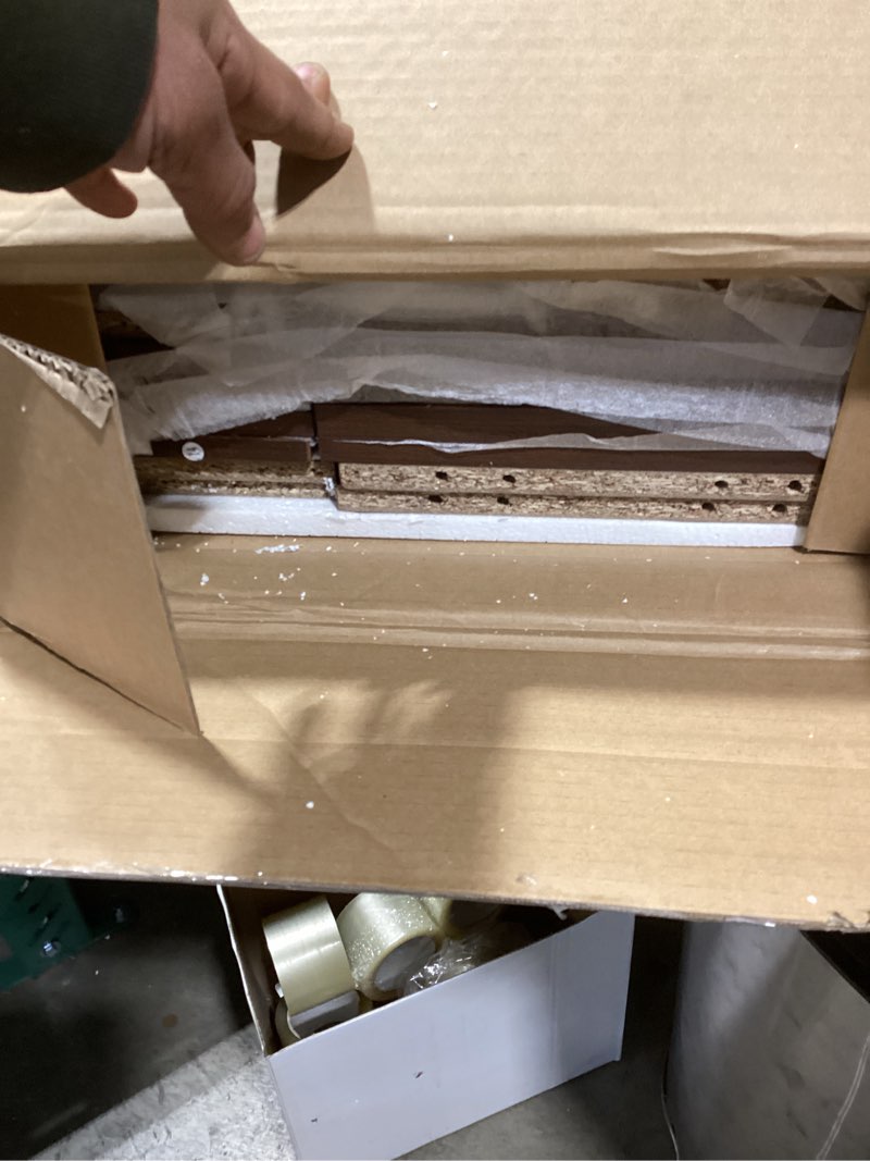 Condition photo showing New/Like New for Shoe Cabinet, Shoe Storage Cabinet for Entryway with 2 Flip Drawers, Narrow Farmhouse Shoe Organizer Cabinet, Slim Shoe Rack Cabinet, 31.5in Walnut Walnut Width - 31.5 inches