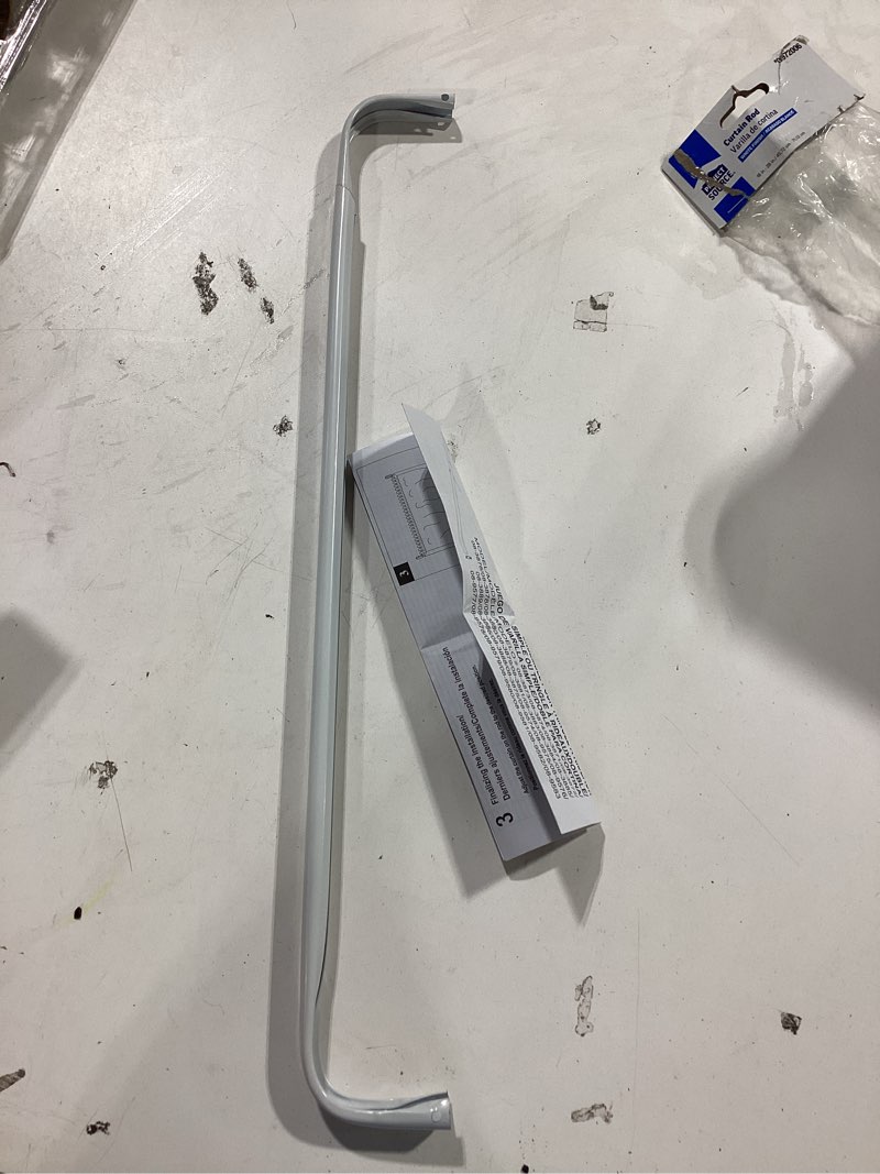 Condition photo showing Good Condition for project source 18-in to 28-in white steel single curtain rod