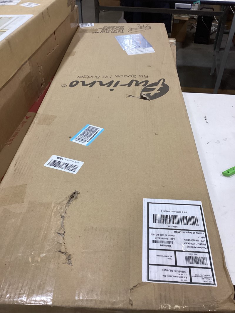 Condition photo showing Good Condition for Furinno Turn-S-Tube Wide TV Entertainment Center, Espresso/Black Espresso/Black 4-Tiers with Round Corner