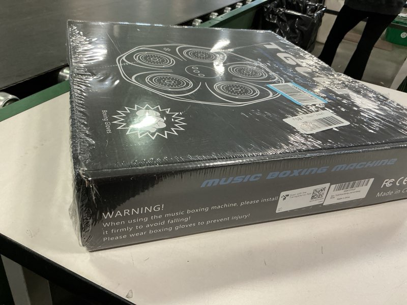 Condition photo showing New/Like New for Music Boxing Machine, Interactive Punching Trainer with Boxing Gloves, Large Size Wall Mounted Electronic Boxing Target for Adults Kids, 9 Modes & 9 Speeds Black