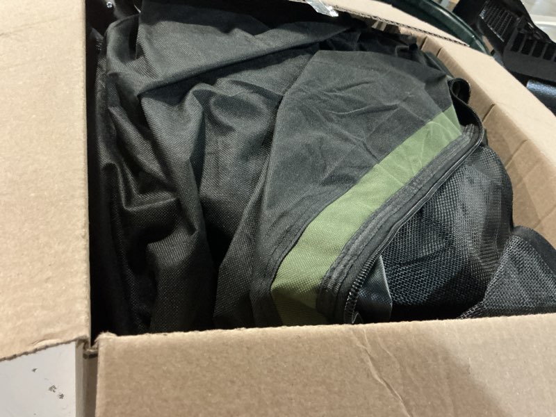Condition photo showing As Is for 42 inch collapsible travel dog crate for medium large dogs, portable dog crate 4-door foldable soft kennel with durable mesh windows for indoor & outdoor travel, with storage bag,green 42.0"l x 31.0"w x 31.0"h green
