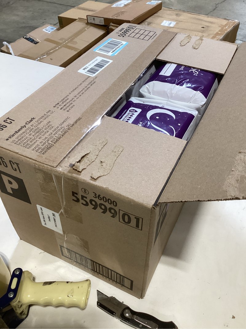 Condition photo showing New/Like New for poise overnight incontinence & postpartum pads for bladder leaks, 8 drop extra coverage, 96 count, packaging may vary