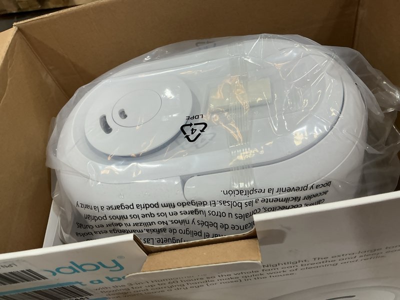 Condition photo showing New/Like New for frida baby 3-in-1 xl cool mist humidifier for large rooms + diffuser, nightlight | top-fill 6l tank, variable cool-mist control, auto shut-off, quiet, carry handle, night light, essential oil diffuser