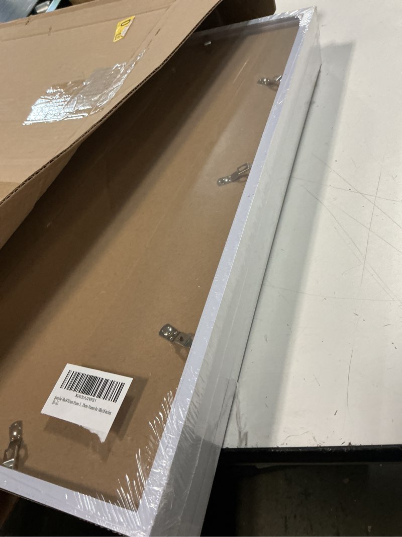 Condition photo showing New/Like New for 18x18 picture frame set of 4, white 18 x 18 frame high transparent wall gallery poster canvas photo frames for 18by18 inches white 18x18