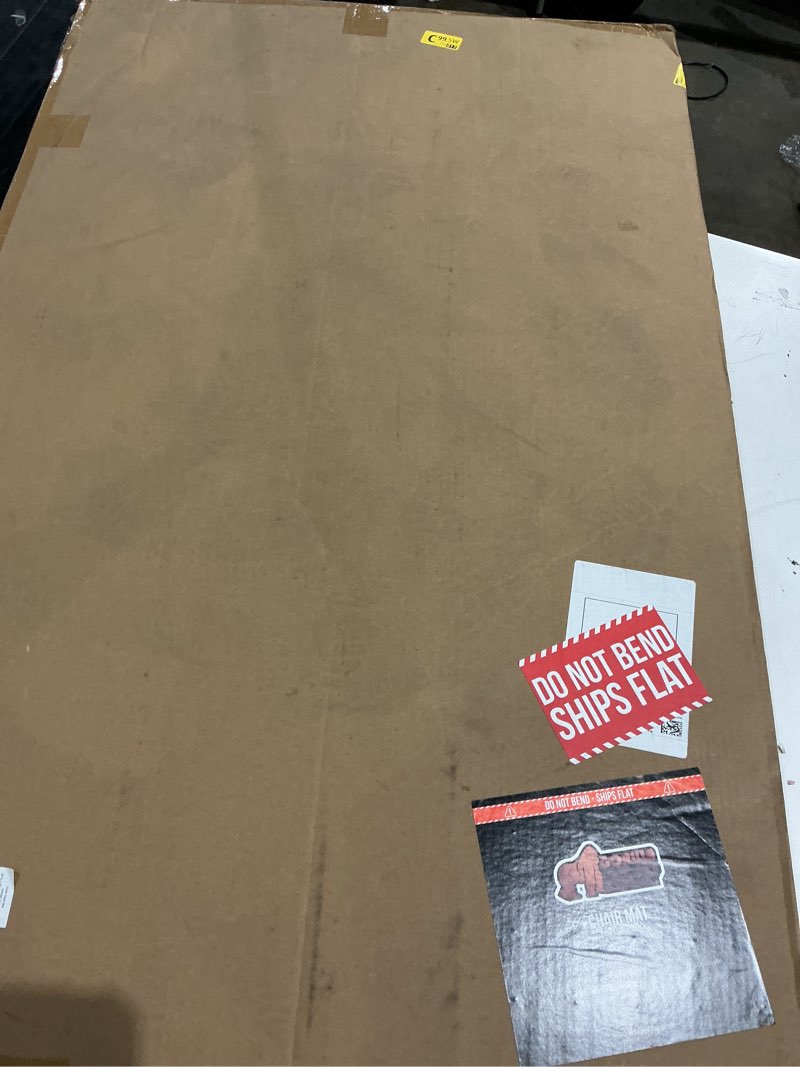 Condition photo showing Good Condition for gorilla grip office chair mat for carpet floor, slip resistant heavy duty under desk protector carpeted floors, no divot plastic rolling computer mats, smooth glide semi transparent design 47x29 clear