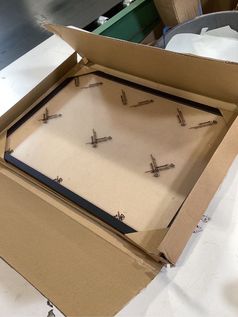 Condition photo showing Good Condition for a plus max 13x18 picture frame, black engineered wood frame for 13 x 18 inch picture poster photo, light weight 13 by 18 frame with wood-grain for wall - 1 pack/black/13 x18 black 13x18 1 pack