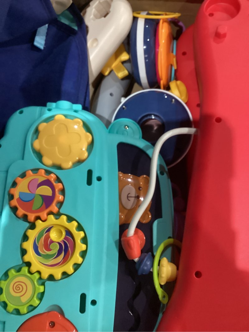 Condition photo showing Good Condition for Baby Gym Play Mat & Baby Walker, Baby Activity Center with Music and Light, Tummy Time Mat, Push Toys for Toddler, Detachable Play Piano and Rattles for Newborn Babies Infants Boys Girls