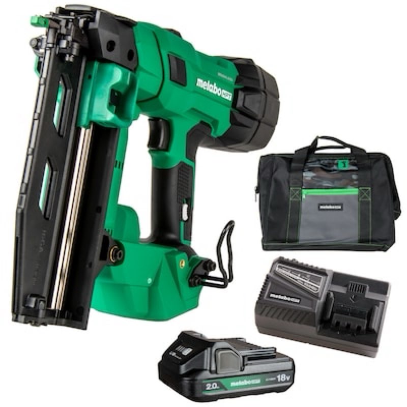 metabo hpt multivolt 2-1/2-in 16 -gauge cordless straight finish nailer (battery included and charger)