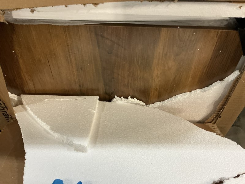 Condition photo showing Good Condition for feandrea cat litter box enclosure, litter box furniture hidden with removable divider, indoor cat house, end table, 31.5 x 20.9 x 19.7 inches, honey brown and rustic white upcl002p01 honey brown + rustic white l (31.5"l x 20.9"w x 19.7"h)