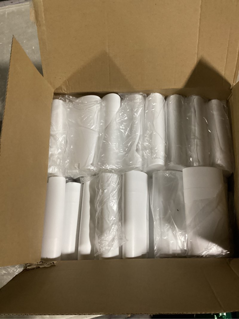 Condition photo showing New/Like New for 50 Pack White Empty Deodorant Containers, 75ml/2.5oz, Bottom Filling, Refillable Deodorant Tubes Lipstick Balm Tubes Twisted, Plastic Oval for Homemade DIY Aromatherapy, Balm, Lotion 75ml/2.5oz White