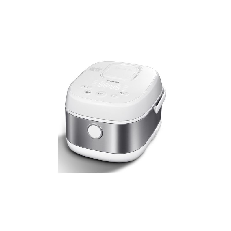 Toshiba Rice Cooker (5.5 Cups Uncooked) - Induction Heating, with Low Carb Rice Cooker, Steamer, White