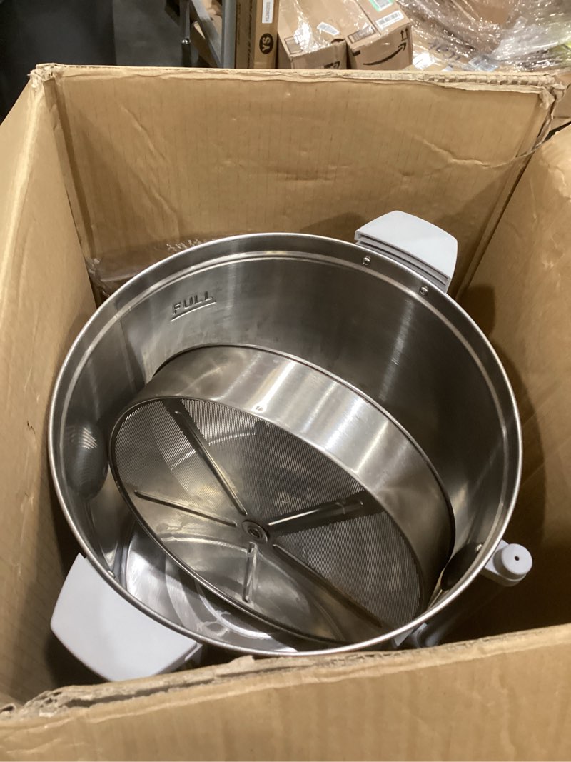 Condition photo showing As Is for sybo commercial grade stainless steel percolate coffee maker hot water urn for catering, 100-cup 16 l, grey 16l grey