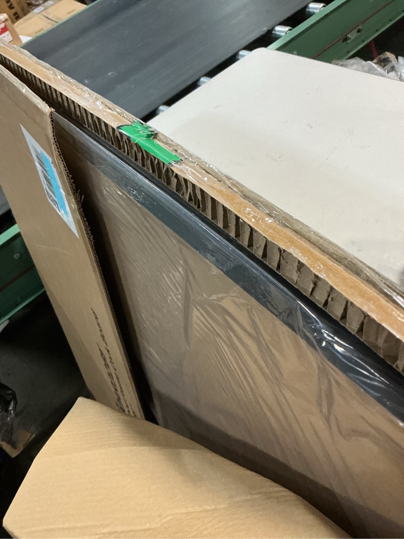 Condition photo showing Good Condition for Board2by Cork Board Bulletin Board 36 x 48, Black Wood Framed 4x3 Corkboard, Office Board for Wall Cork, Large Wall Mounted Notice Pin Board with 18 Push Pins for School, Home & Office 36"×48"