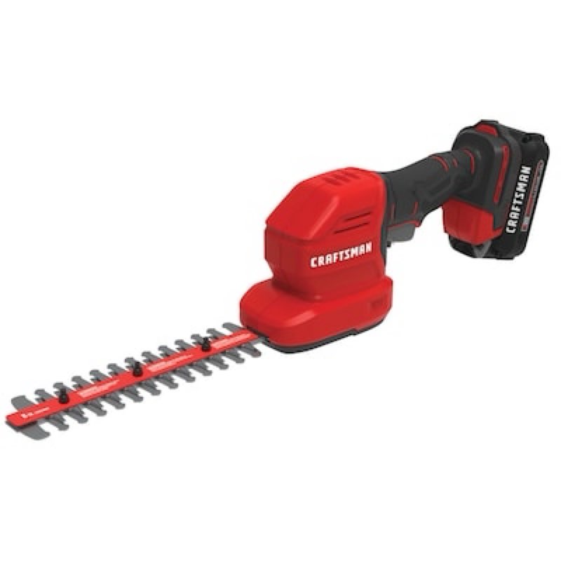 craftsman v20 20-volt max 8-in battery hedge trimmer 1.5 ah battery included ,