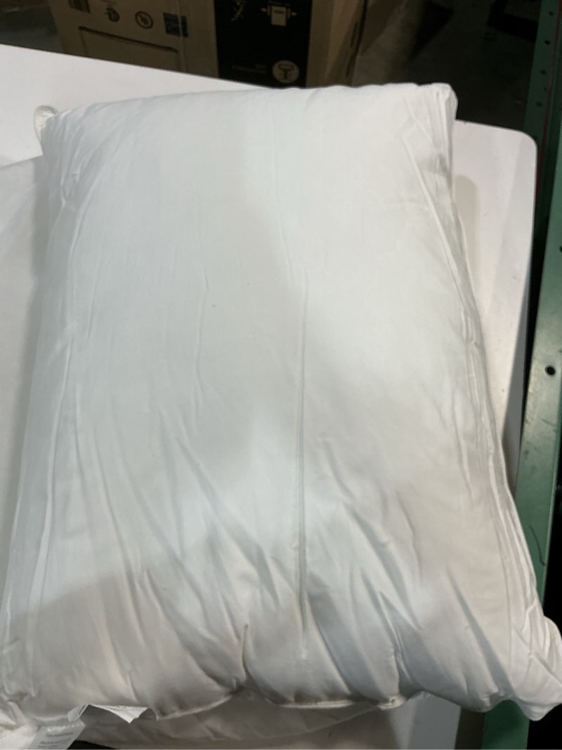 Condition photo showing As Is for  quince down alternative pillow standard size cotton sateen medium/firm