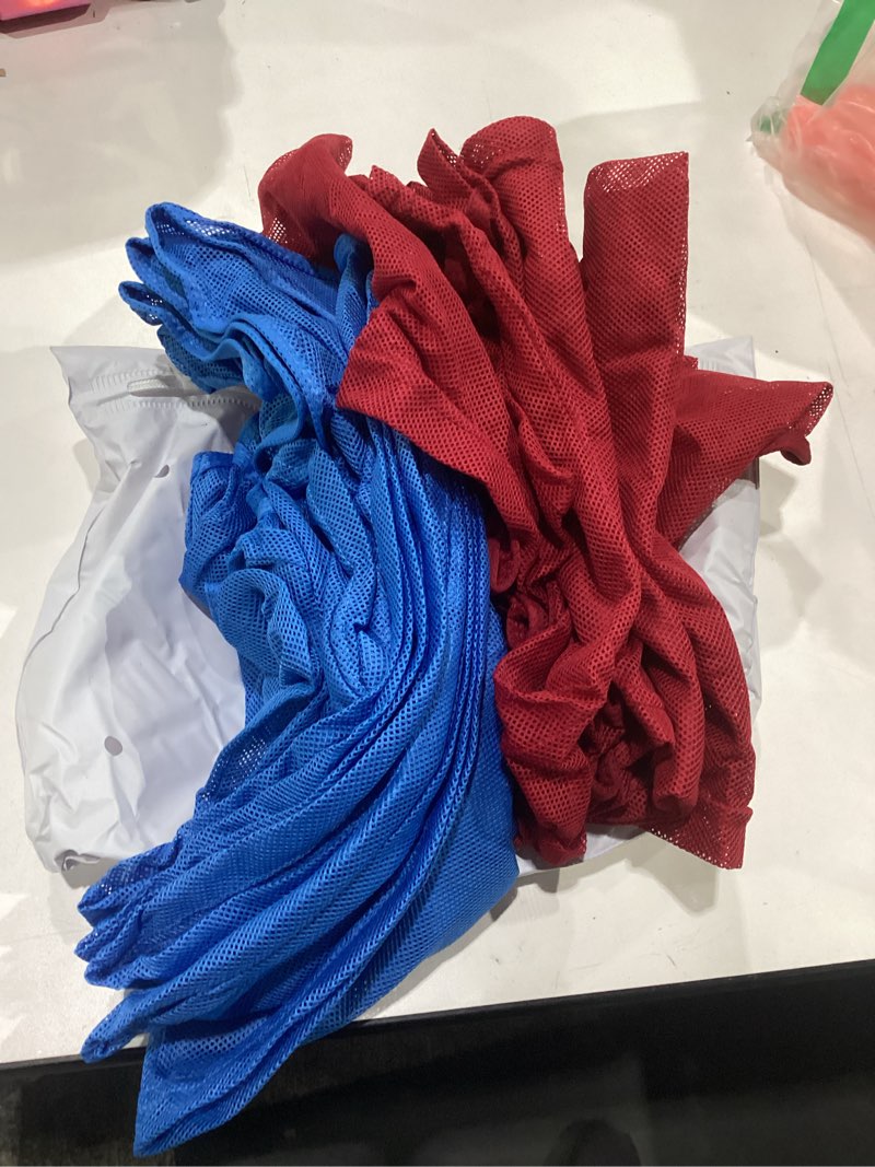 Condition photo showing Good Condition for vogrye scrimmage vests 12/24 pack pinnies for basketball football lightweight team practice jerseys for kids youth adult 6-red + 6-blue child/6-10 years