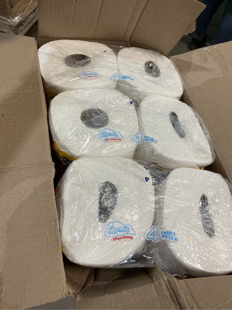 Condition photo showing Good Condition for charmin ultra strong clean touch toilet paper, 12 family mega xl rolls = 84 regular rolls family mega xl 12 rolls (385 sheeet)