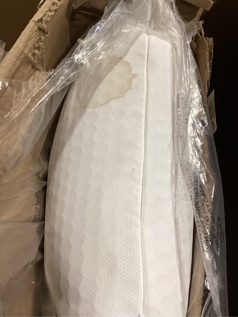 Condition photo showing As Is for purple harmony pillow – talalay latex foam cooling pillow for combo or side sleepers, 360º hex gelflex grid for no-pressure support and luxurious weightless feel - standard, medium feel, med height