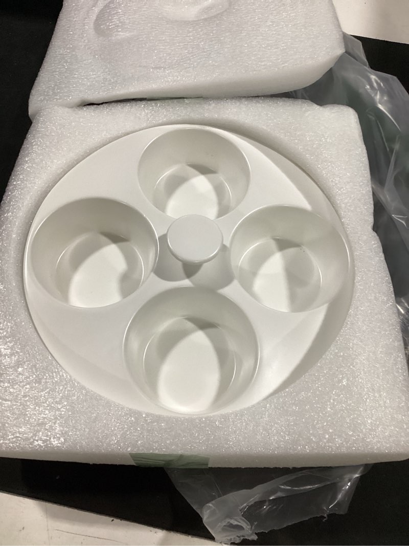 Condition photo showing Good Condition for ceramic egg poacher, 4-cup egg poacher pan nonstick for perfect poached eggs, poached egg cooker compatible with most pots, stovetop cooking, easy-clean egg cooker poacher for perfect poached eggs