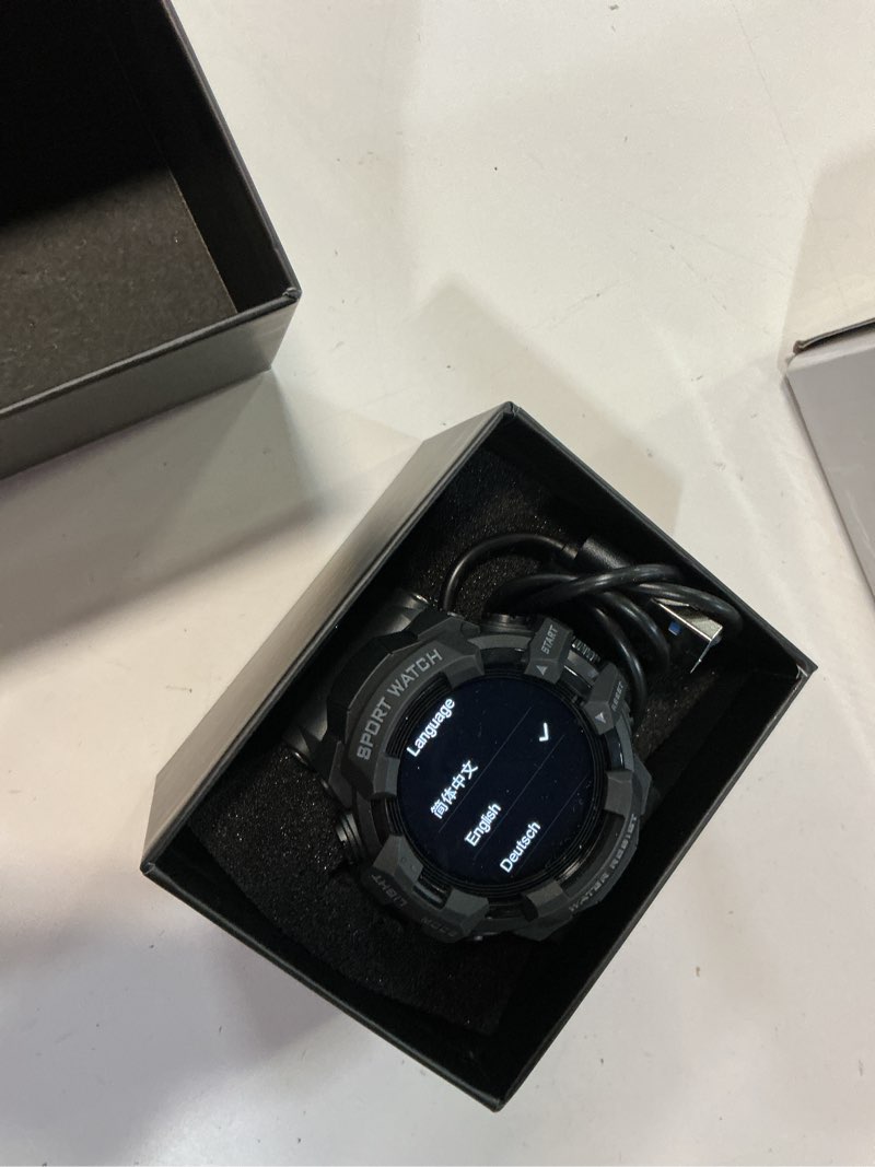 Condition photo showing Good Condition for middow military smart watch with flashlight (answer/make call) compass, pedometer/heart rate/sleep/100+ sports modes, fitness tracker ip68 waterproof, long battery life android & ios (black)