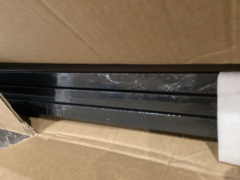 Condition photo showing New/Like New for Large 3D Textured Framed Abstract Wall Art for Living Room, 3 Piece Modern Paintings Artwork for Walls, Black White Brown Geometric Sandstone Texture Pictures for Hallway Office Home Decor 24x36 In 24" W x 36" H x 3Pcs Brown