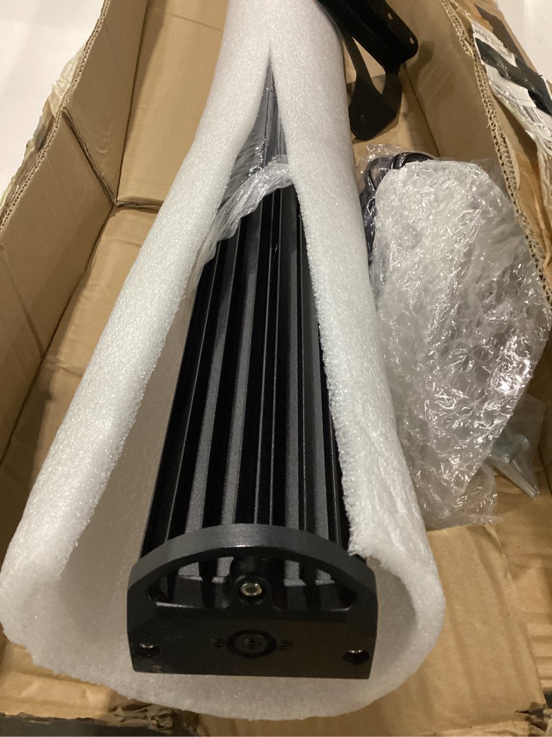 Condition photo showing As Is for dasen 52 inch 300w curved led light bar ? over windshield pro cage mount brackets & wiring kit compatible with can-am defender 2016-2025