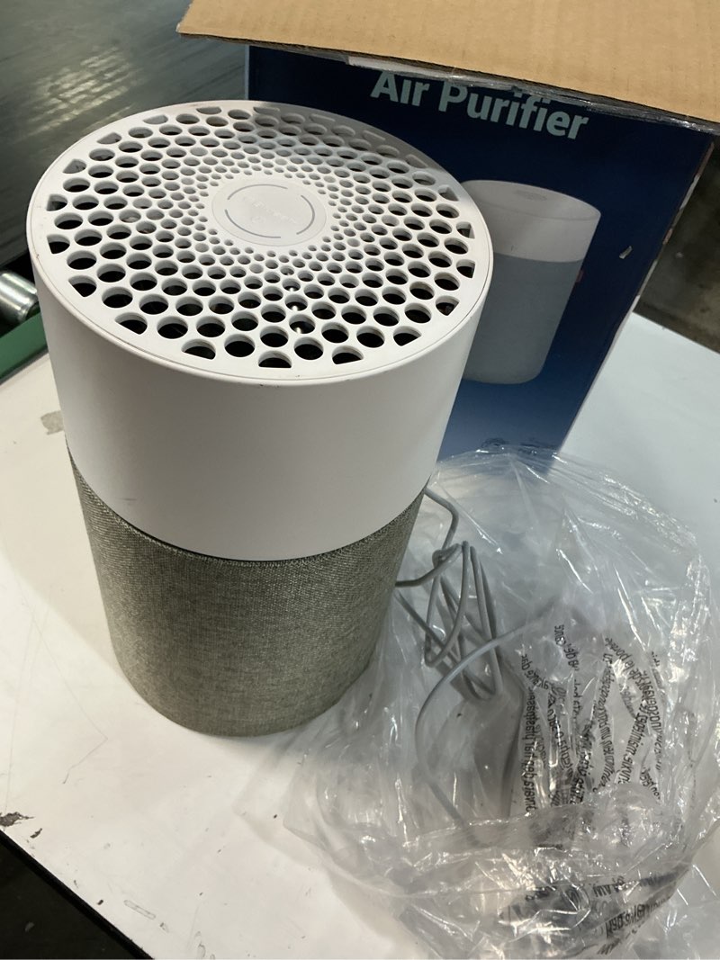 Condition photo showing As Is for blueair air purifier for small room, bedroom, home, cleans 926 sqft in one hour, hepasilent air cleaner for pets, allergens, virus, dust, mold, smoke - blue pure 511i max small room - wifi