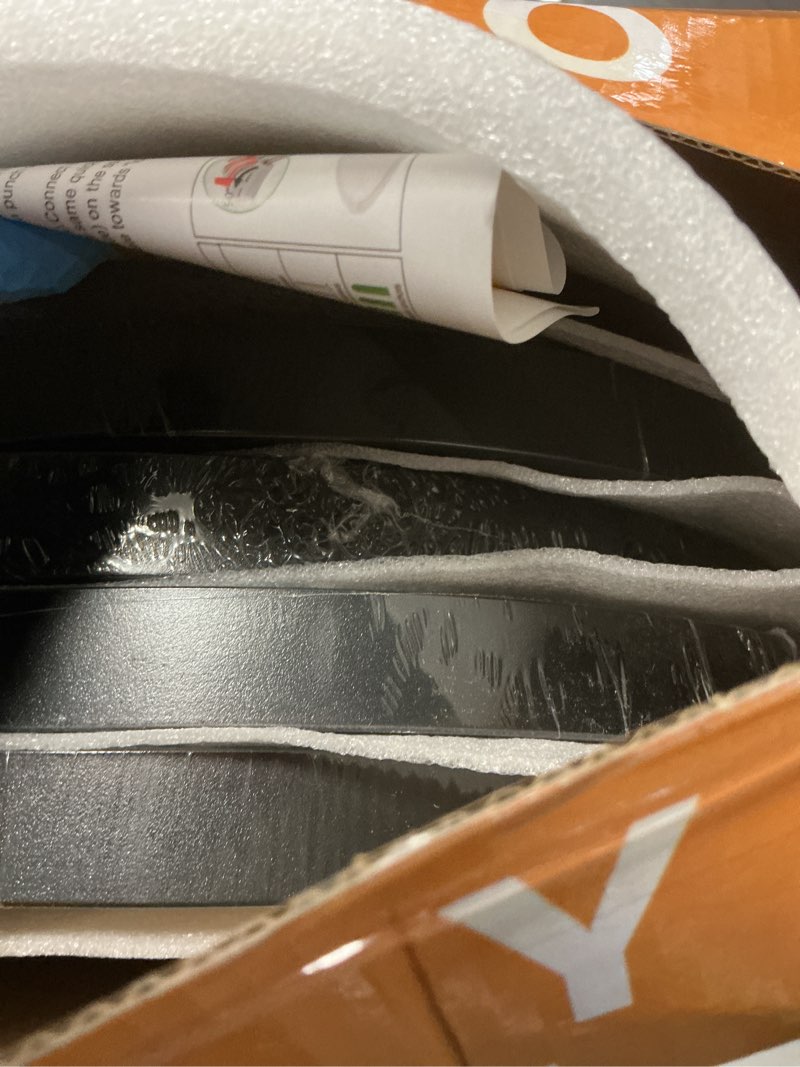 Condition photo showing New/Like New for 4PK 15.8 Inch Led Ceiling Light Flush Mount, 32W, 3480LM, 3000K/4000K/6000K CCT Selectable Super Slim Ceiling Light, Close to Ceiling Round Flat Panel Fixture for Hallway, Bedroom,Kitchen, Black Black 15.8 inch-4PK