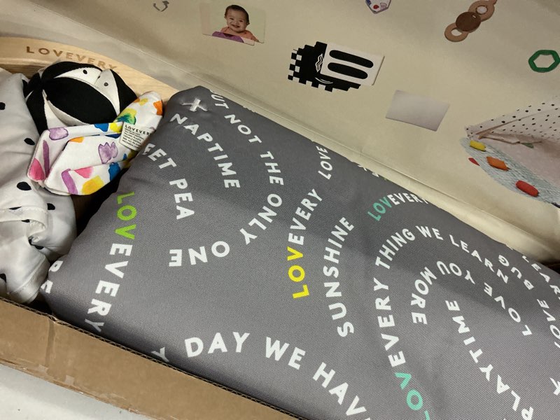Condition photo showing Good Condition for lovevery | the play gym | award winning for baby , stage-based developmental activity gym & play mat for baby to toddler