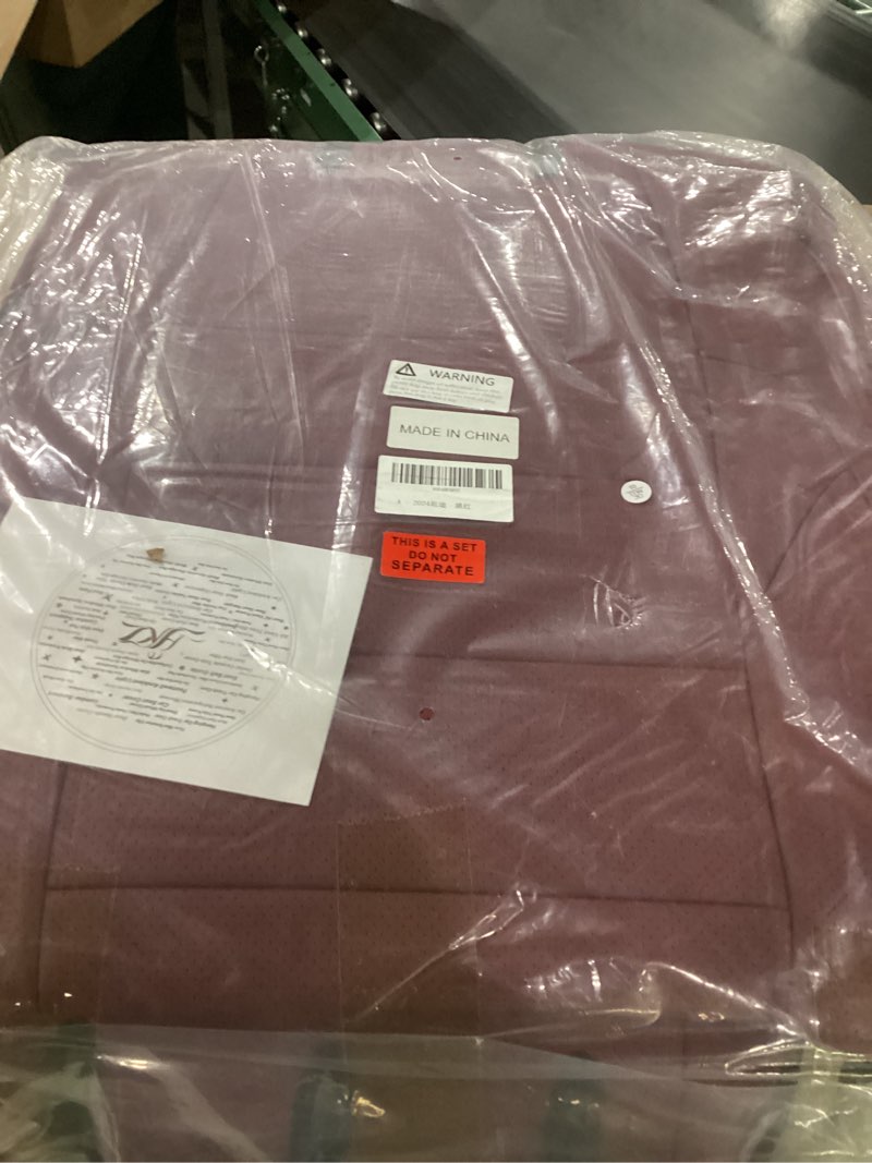 Condition photo showing New/Like New for HKZ Custom Fit Tundra Seat Covers for Toyota Tundra 2022 2023 2024 2025 2026 SR,SR5,Limited,Platinum,TRD Pro,1794 - Full Set, Leather - Wine Red Burgundy Full Set for 2022-2026 CrewMax&Double Cab