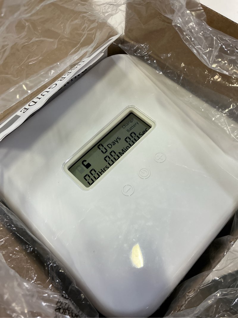Condition photo showing Good Condition for timed lock box, phone lock box with timer, rechargeable time locking container, 6.5''x 6.5''x6.5'', timed lock safe for cell phones, snacks and other tempting items