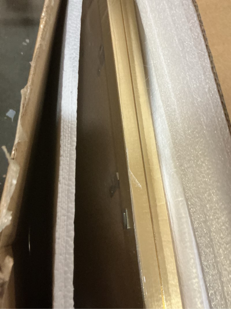 Condition photo showing Good Condition for 24x36 Poster Frame Set of 2, 24 x 36 Wood Picture Frames with Mat for 20x30, Wooden Photo Frame with Tempered Glass Cover for Wall Mounting Display, Gold Gold 24x36-2Pack