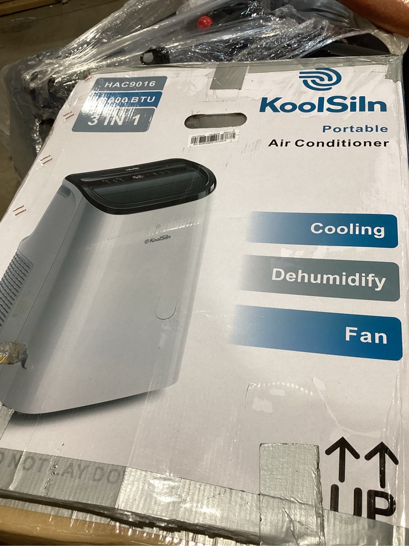 Condition photo showing Good Condition for 10,000 btu portable air conditioner cools up to 450 sq.ft, auto-evaporation low noise portable ac unit with remote control fits for large room, office, garage, white 10000.0 british thermal units