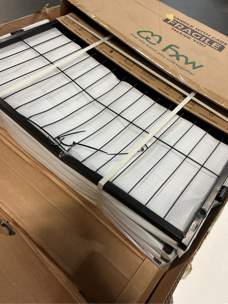 Condition photo showing Good Condition for FXW Homeplus Dog Playpen for Indoor Use - Stress-Free and Safe Play, Heavy Duty 32 Inch 8 Panels Dog Pen for Puppies, Small and Medium Dogs, Black?Patented 08 Panels 32"H (Black)