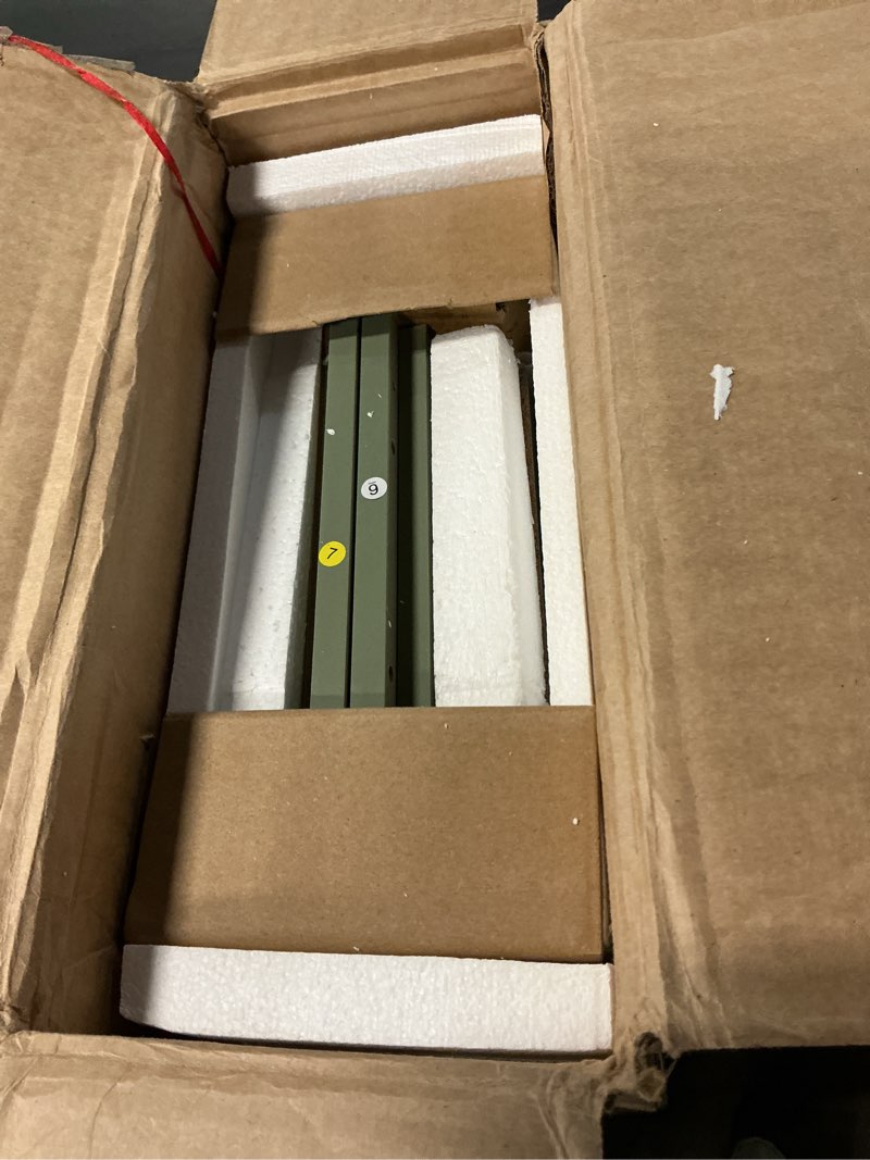 Condition photo showing New/Like New for FACBOTALL 82" Tall Bookshelf, 7-Tier Open Shelves Bookcase, Freestanding Display Storage Shelves, Tall Bookcase Home Decor Furniture for Home Office, Living Room, Bedroom, Green