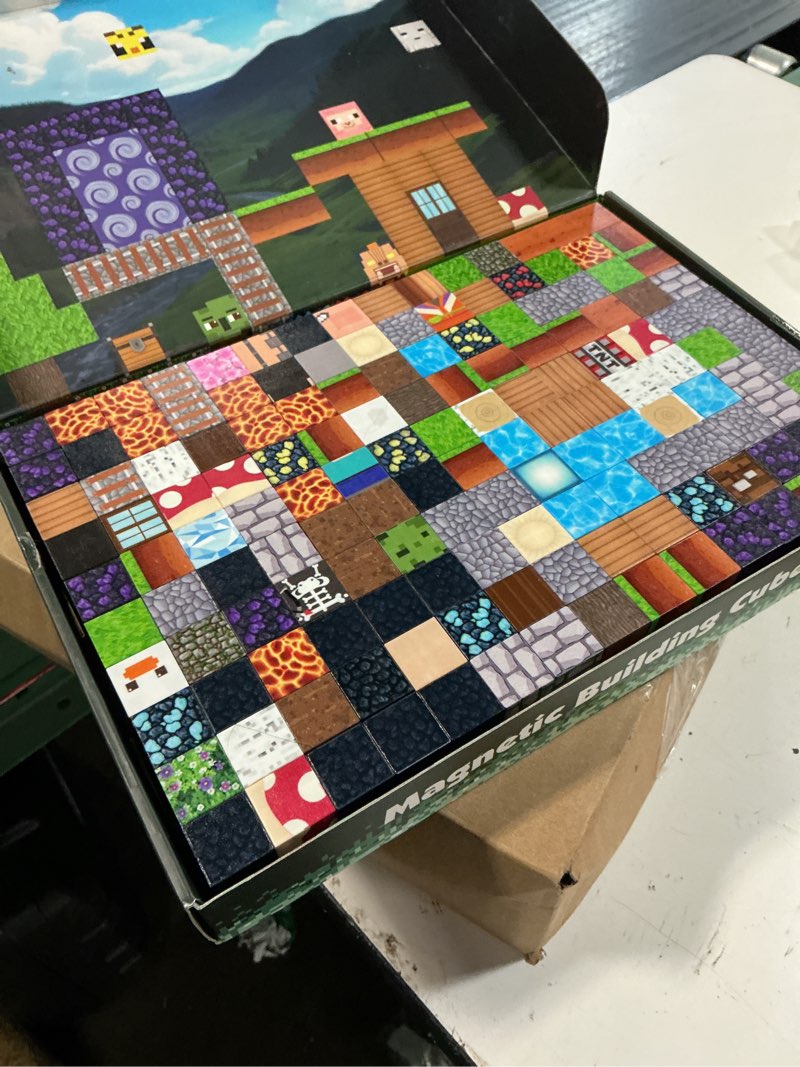 Condition photo showing New/Like New for 300pcs magnetic blocks - magnetic building blocks cubes adventurer, magnet toys for kids age 3+, toy building set for kids, magnets stacking construction birthday gifts for boys girls age 4-8, 8-12 adventure 300pcs set