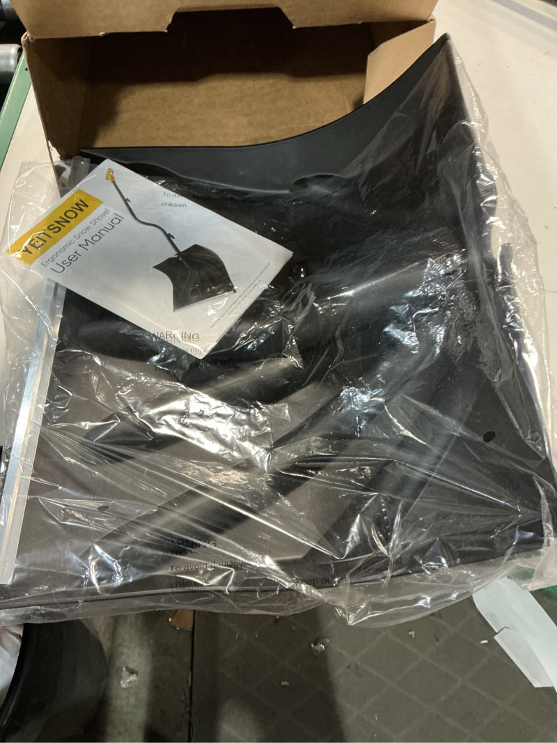 Condition photo showing As Is for Snow Shovel for Driveway 17-Inch Wide Ergonomic Heavy Duty Snow Removal Winter Tool 57” Long with Bent Handle Aluminum Edge Sharp Blade for Car Garage