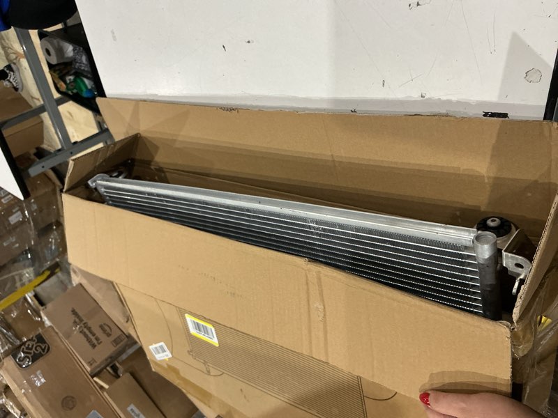 Condition photo showing As Is for a-premium air conditioning a/c condenser compatible with toyota camry 2002-2006, solara 2004-2008 & lexus es300 2002-2003, es330 2004-2006