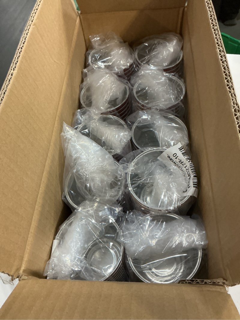 Condition photo showing New/Like New for restaurantware aluminum drinking cups 10 count 10 ounce red durable reusable drink cup, rolled rim tumbler dishwasher-safe stackable lightweight chill drinkware finish 10 oz red