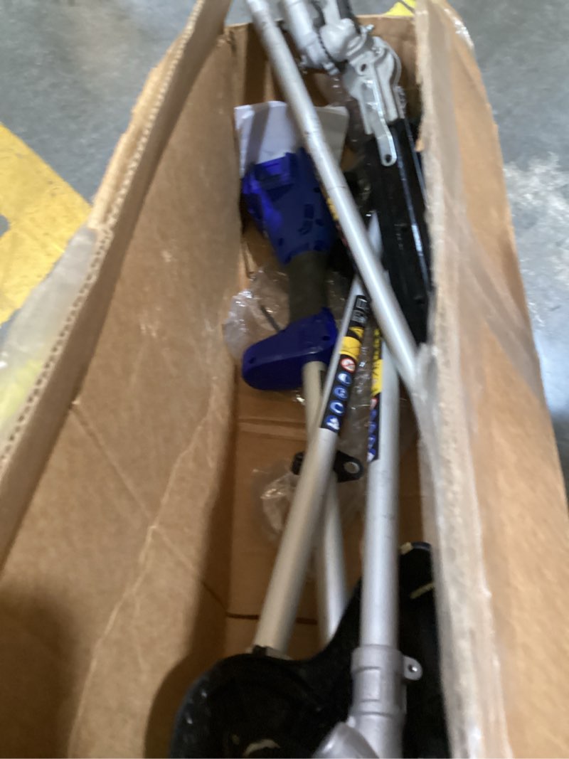Condition photo showing Good Condition for wild badger power 40v cordless weed wacker, string trimmer/edger, pole saw, hedge trimmer and brush cutter blade, attachment capable 4-in-1 multi-tool kit with 2 * 20v 4ah battery and 1*charger