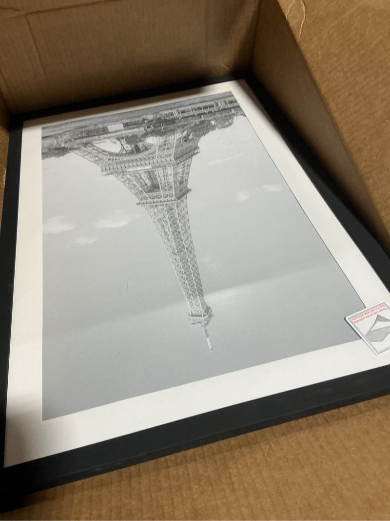 Condition photo showing As Is for upsimples 13x19 Picture Frame, Display Pictures 11x17 with Mat or 13 x 19 Without, Wall Hanging Poster Frames, Black, 1 Pack Black 13x19