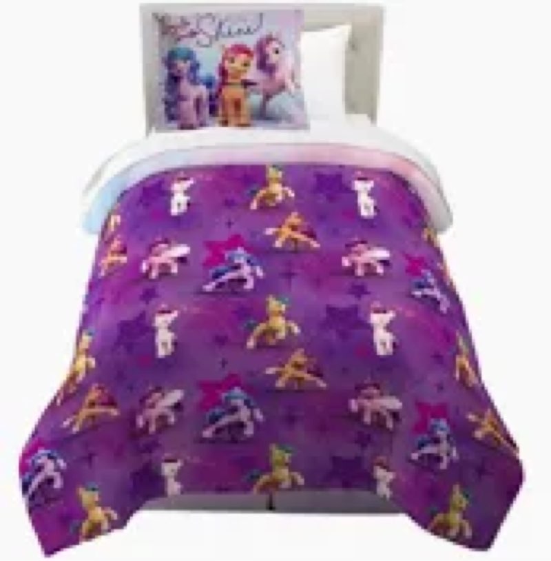 Franco Kids Bedding Super Soft Reversible Comforter, Twin/Full, My Little Pony