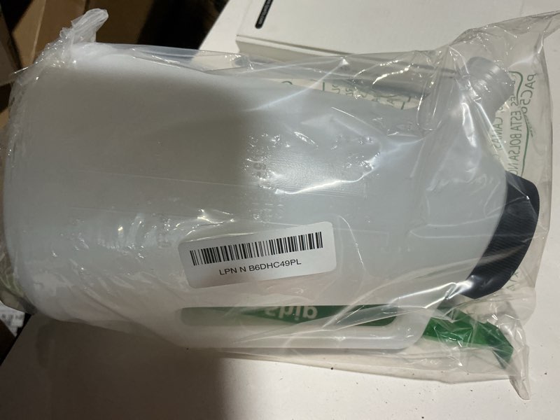 Condition photo showing As Is for oil jug, oil measuring container automotive and flexible oil funnel set oil dispenser automotive motor oil container with lid without cap (2 quart)