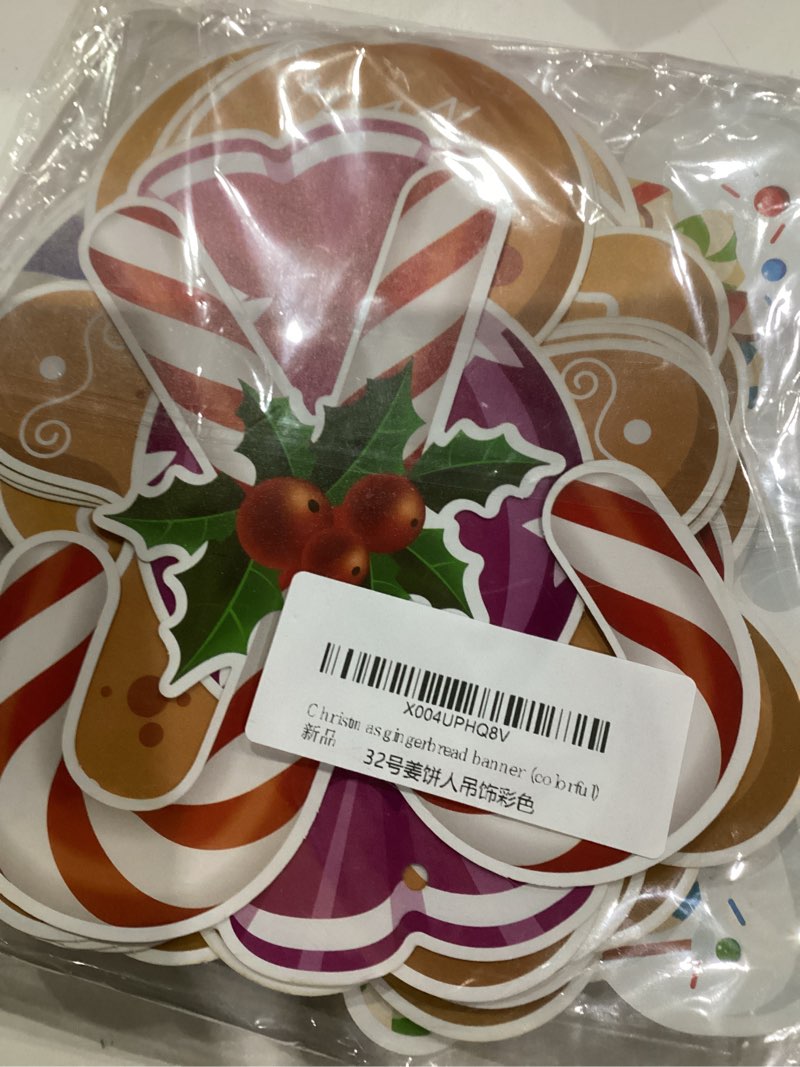 Condition photo showing Good Condition for Gingerbread Party Decorations,Christmas Candy Decorations Hanging Ceiling Decor 26pcs Peppermint Christmas Decor Hanging Swirls for Candy Land Ornaments Colorful