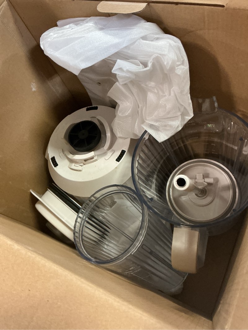 Condition photo showing As Is for thyme & table countertop blender duo  1100w  57oz tritan pitcher  6-point stainless steel blade  25oz to-go cup with smart seal™ lid and straw  sand